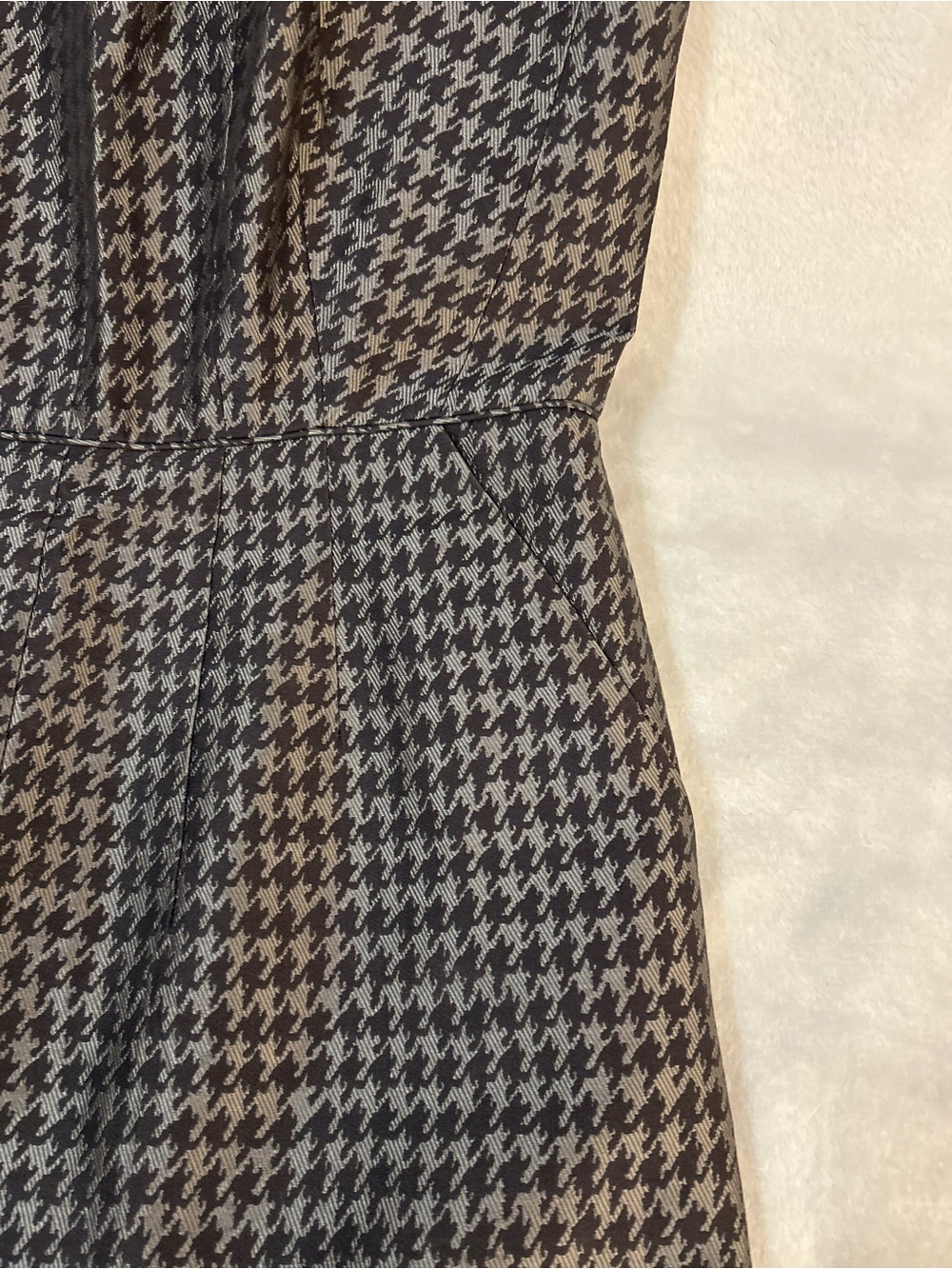 Banana Republic Brown Houndstooth Midi Sheath Dress size 10 - Picture 5 of 12